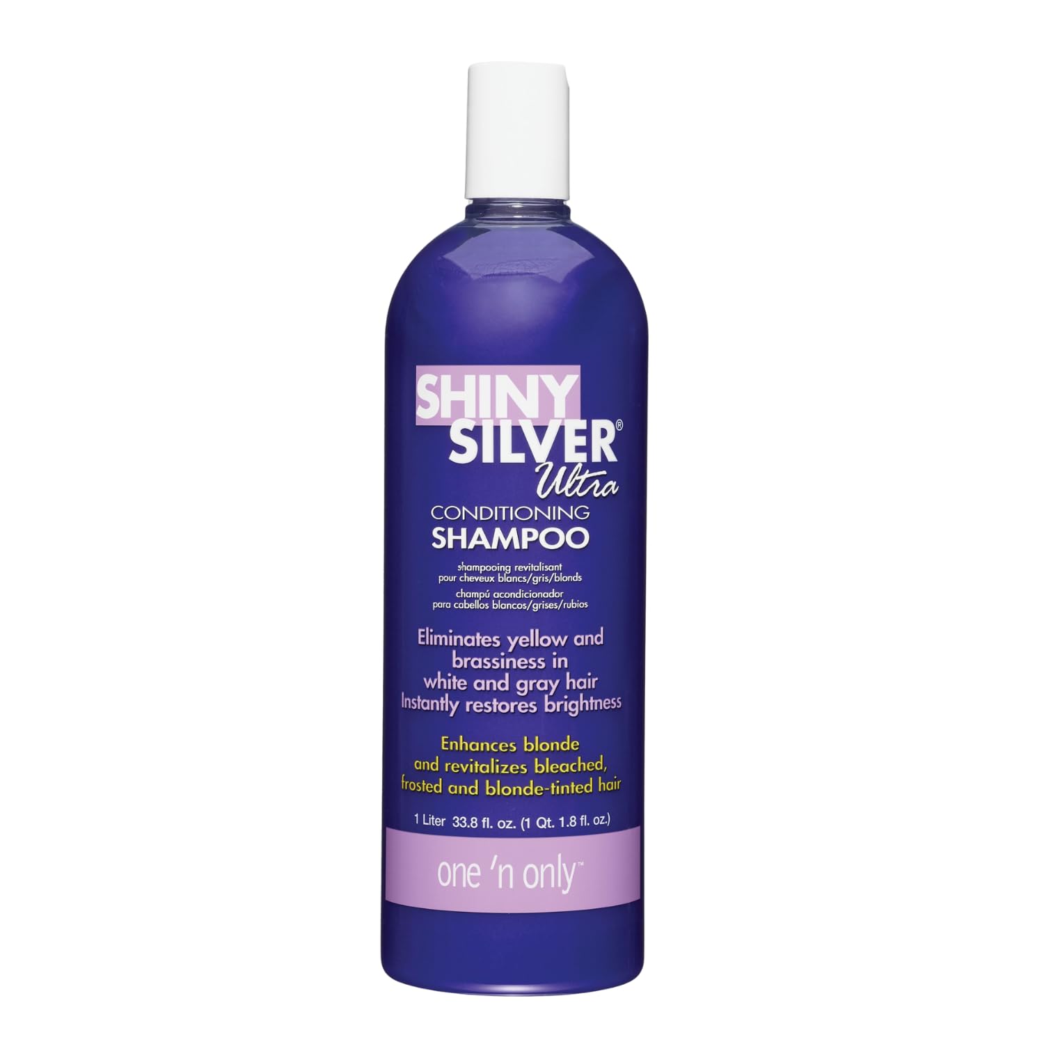 On ' Onl Shin Silve Purpl Shampo Arga Oi Tonin Hai Shampo fo Blonde Gray Whit Highlighte Hai Moisturizes Brighten Reduce Brassines ( Liter)