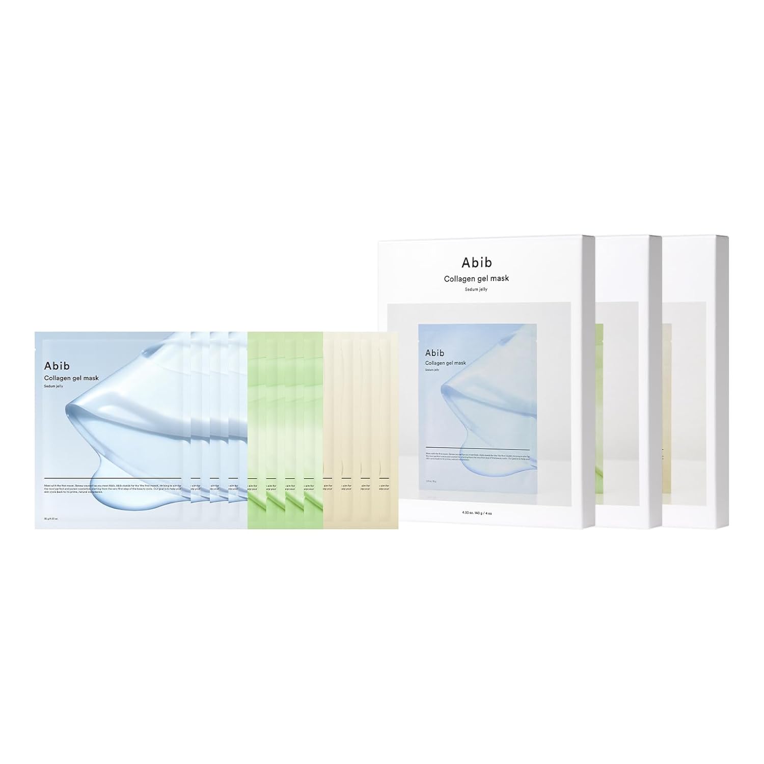 Abi 12-Da Radianc Renewa SET Collage Ge Mas 1 Sheet (Sedu Jerich Ros Heartleaf Korea Skincare Vegan Cooling Calming Nourishing Hydroge Fac Mask