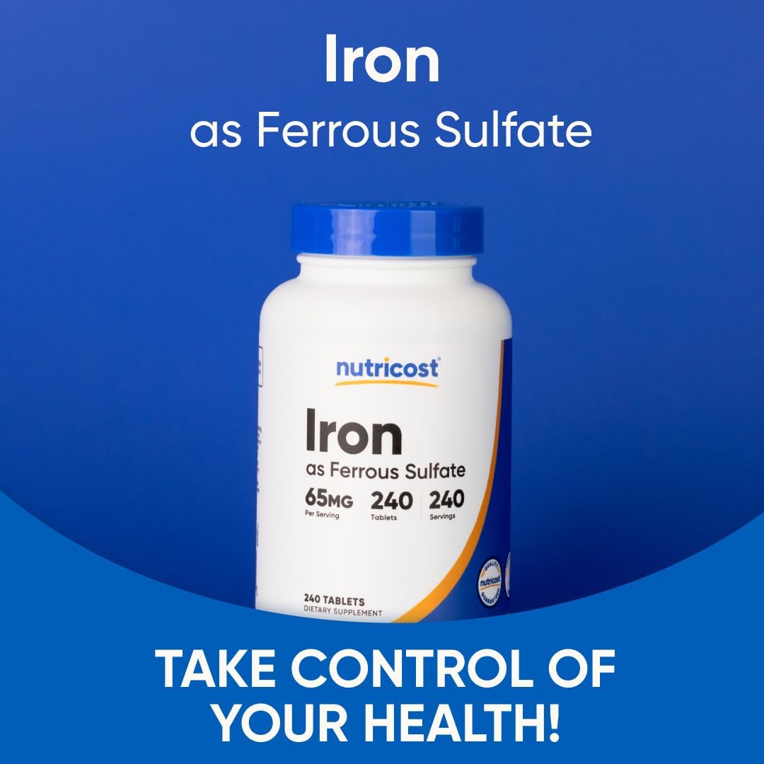 Nutricos Iro (A Ferrou Sulfate 65mg 24 Tablet Non-GMO Glute Free