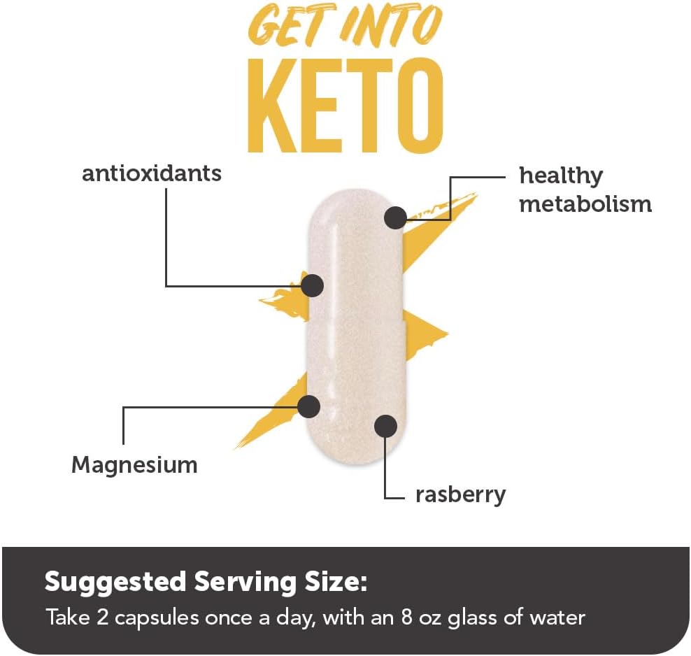 Vitamin Bounty Premium Raspberry Ketones Supplement - Keto Pills for Weight Loss - Promotes Ketosis Metabolism Support - Keto Diet Aid - Energy Boost for Women Men - 60 Capsules