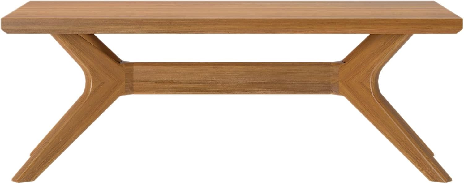 Plank+Bea Cros Le Rectangula Coffe Table 4 Inc Woo Coffe Tabl fo Livin Room Moder Cente Table Cocktai Table Pecan