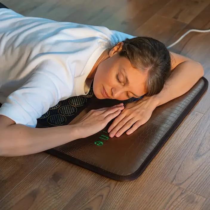 HealthyLine Far Infrared Heating Pad for Back Pain Relief, Premium Real Jade and Tourmaline Stones, Deep FIR Therapy, EMF-Shielded, 5-Year Warranty, Full Body 72inch x 24inch