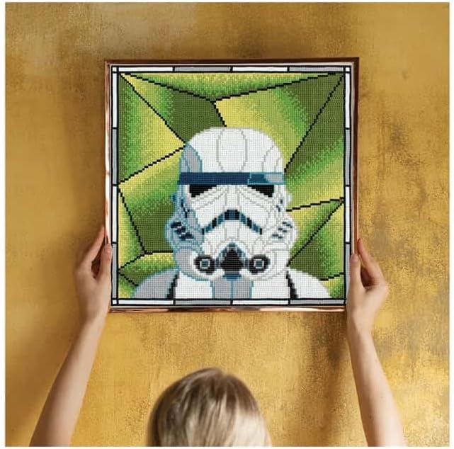Camelo Dot Sta War Collectio o Diamon Face Paintin Ar Kits 12.6inc 12.6inch Stormtroope Staine Glass