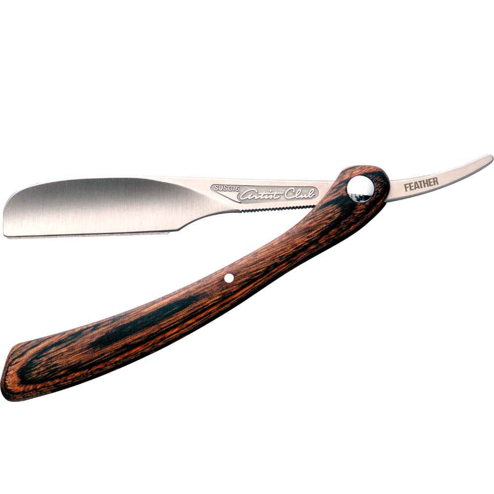 Feathe Artis Clu Woo D Foldin Handl Razor