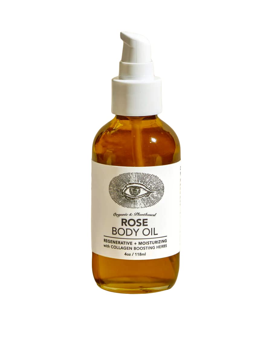 Anim Mund Apothecar Ros Bod Oi Botanicall Dens Adaptogeni Collage Formul Mad wit Organi Moring Jojob Oi fo Ski Rejuvenatio Ros Scente Hydratin (4o 118ml)