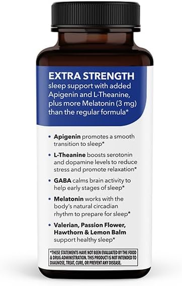 Rest-ZZZ Oral Strips - Powerful Sleep Support Supplement - Fall Asleep & Stay Asleep - Calms Nervous System - Naturally Ease Tension & Restlessness - Low Dose Melatonin GABA & Chamomile - 30 Servings