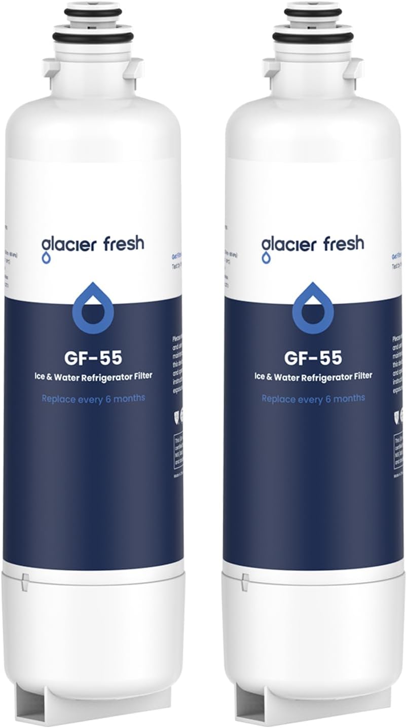 GLACIER FRESH Replacement for Bosch 11025825 Ultra Clarity Pro Refrigerator Water Filter BORPLFTR50, Compatible with KWF 2000, 12028325, 11032531, BORPLFTR50, WFC100MF, B36CT80SNS, B36CL80ENS (2 Pack)