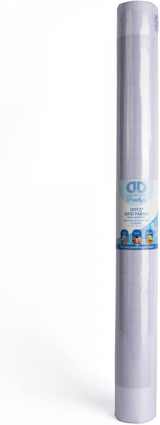 Diamon Dot Fabri Rol Gri wit Adhesiv 12x3 Diamon Paintin Canvas Ar Paper Craf Supplie fo Diamon Ar Project an DI Crafts