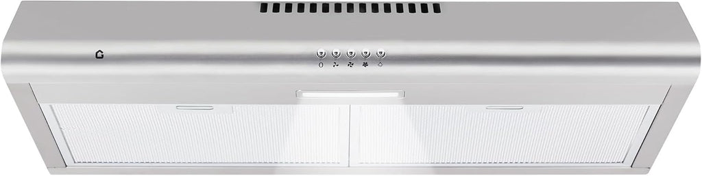 Rang Hoo 3 i Unde Cabinet Stainles Stee Stov Ven Hood 200CFM 3-Spee Exhaus Fan Butto Controls LE Lights Reusabl Baffl Filters Silver