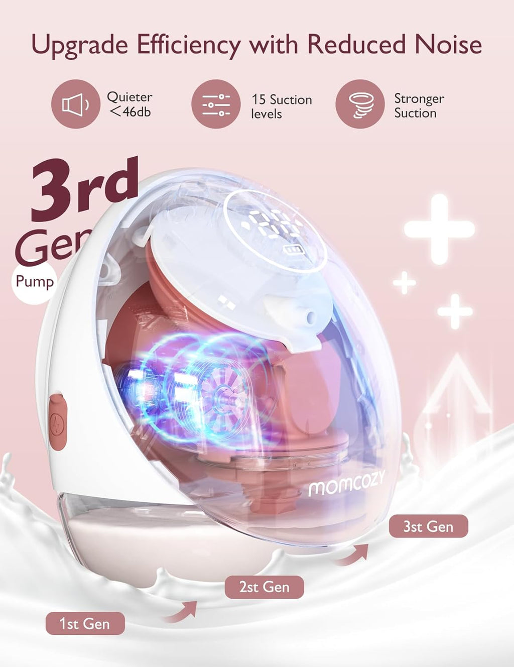 M Wearabl Pump App-Enabled Multi-Mode 1 Level Personalize Pumpin fo Th Moder Mom