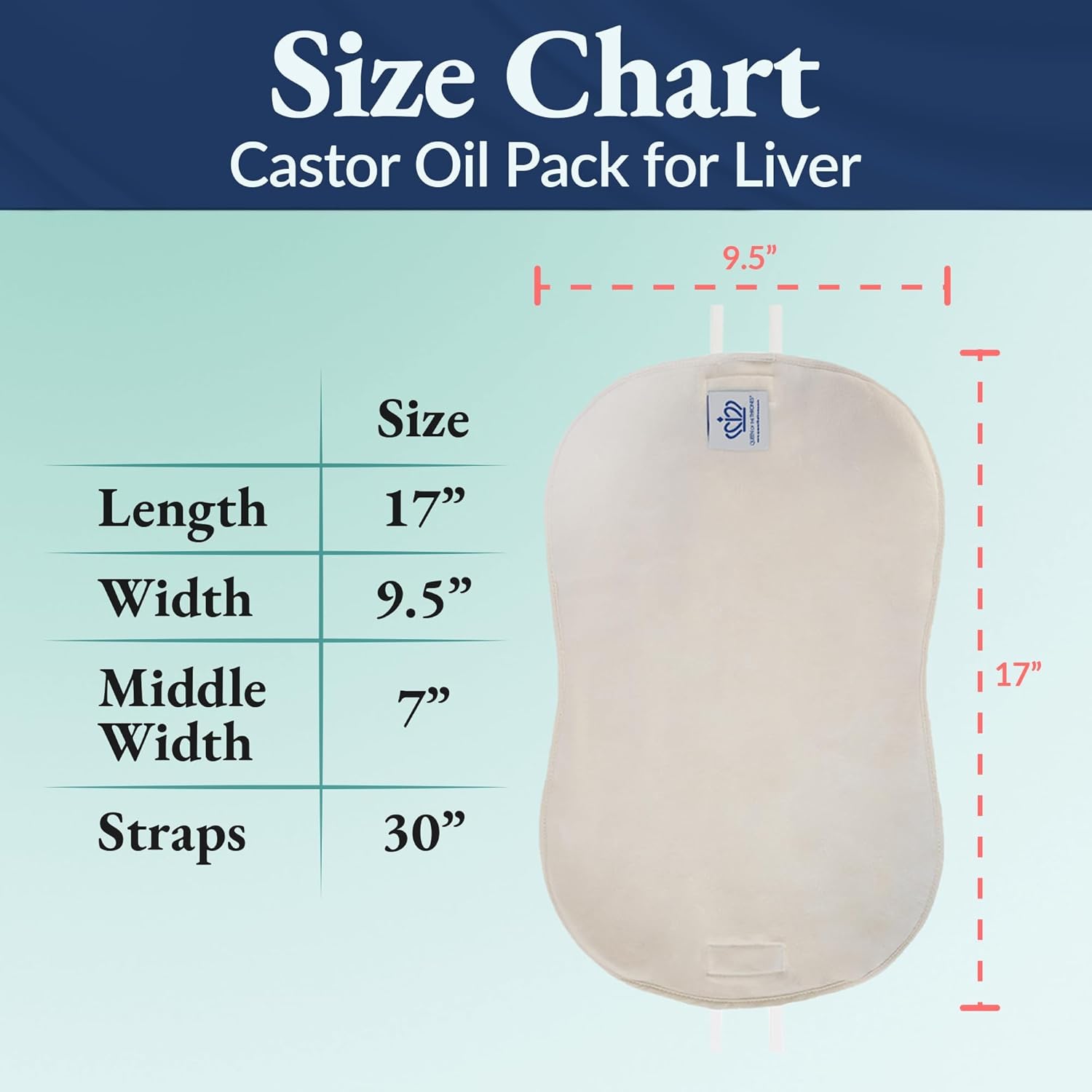 QUEE O TH THRONE Casto Oi Pac fo Live Ki Heatless Less-Mess Reusabl Organi Cotto Flannel Comfor Fit Sof Strap Naturopathi Docto Designe (16. o Casto Oi Included)