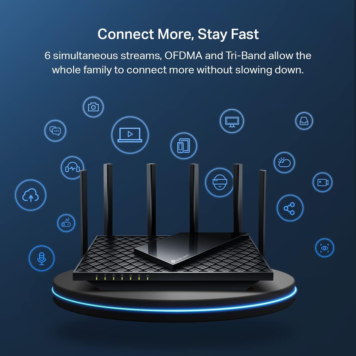TP-Link AXE5400 Tri-Band WiFi 6E Router (Archer AXE75), 2025 PCMag Editors' Choice, Gigabit Internet for Gaming Streaming, New 6GHz Band, 160MHz, OneMesh, Quad-Core CPU, VPN WPA3 Security