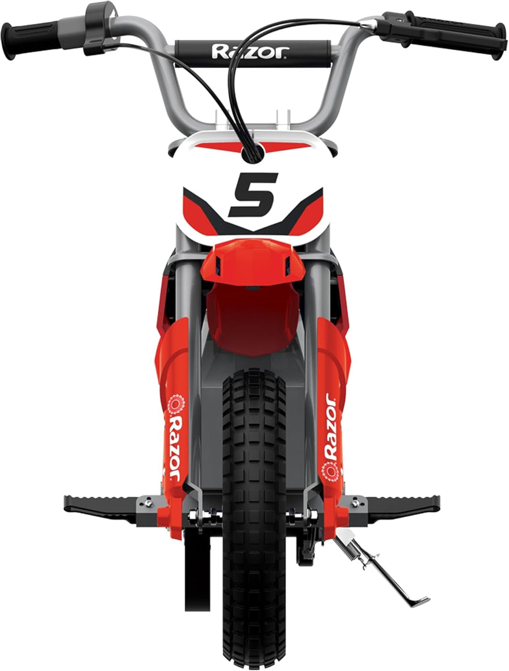 Razor MX350 Dirt Rocket Electric Bike for Kids Ages 8+, 140 lb Max Weight, Red ¨C 24V Battery, Up to 14 Mph, 30-Min Ride Time on High Speed, Twist-Grip Throttle, Spoked Wheels w/ 12¡± Pneumatic Tires