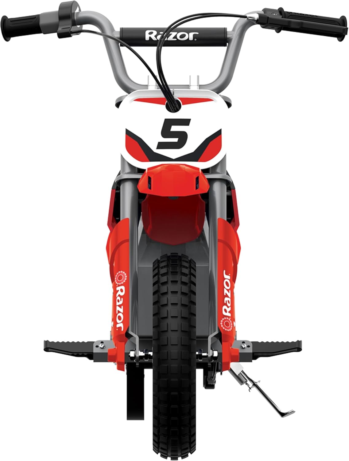 Razor MX350 Dirt Rocket Electric Bike for Kids Ages 8+, 140 lb Max Weight, Red ¨C 24V Battery, Up to 14 Mph, 30-Min Ride Time on High Speed, Twist-Grip Throttle, Spoked Wheels w/ 12¡± Pneumatic Tires