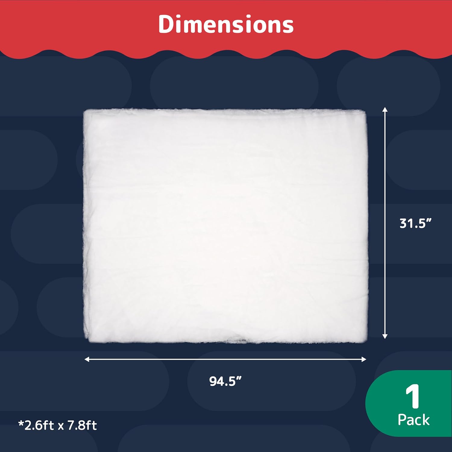 PREXTEX Artificial Snow Roll - Large Fluff for Christmas Village Displays, 94inchx31inch Tabletop D¨¦cor, and Winter Wonderland Party Scenes - Thick White Blanket for Holiday Backdrops and Festive Decoration