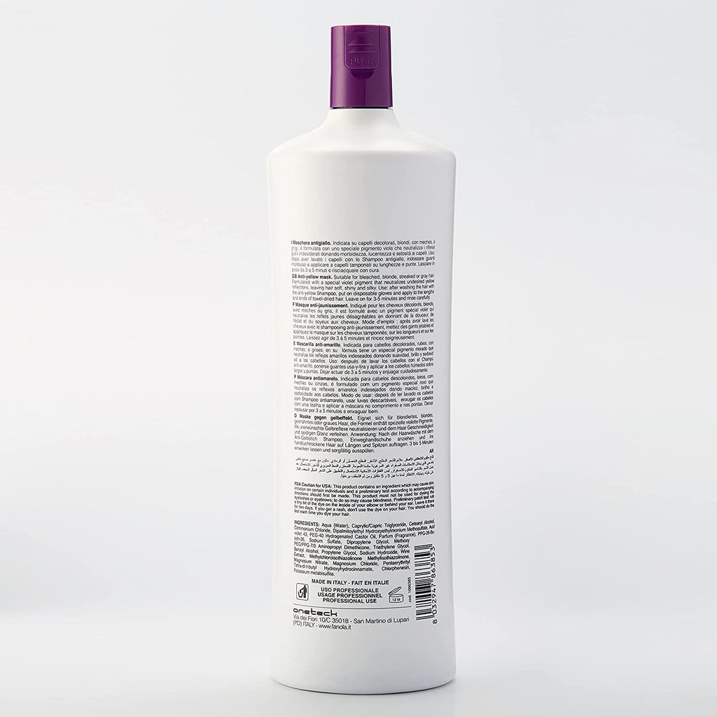 Fanol N Yello Purpl Hai Mas Acidi p Dee Conditionin Hai Mas fo Blonde Bleache Gre Shade Intens Viole Pigmen Neutralize Brass Tone (33. F oz)