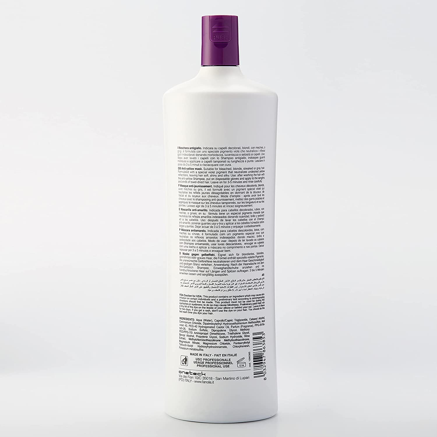 Fanol N Yello Purpl Hai Mas Acidi p Dee Conditionin Hai Mas fo Blonde Bleache Gre Shade Intens Viole Pigmen Neutralize Brass Tone (33. F oz)