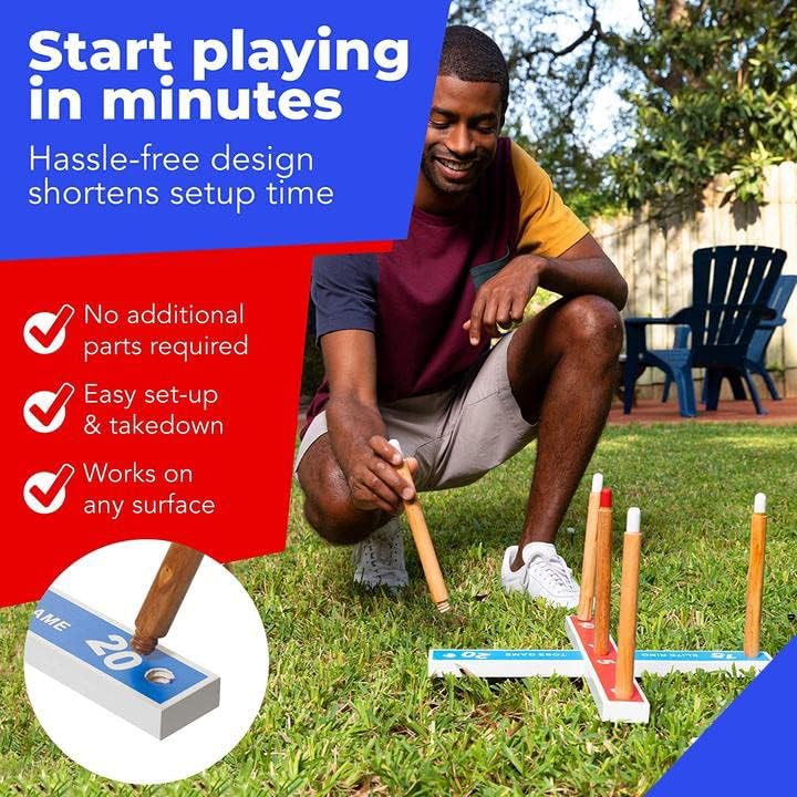 Elit Sport Rin Tos Game fo Kid Outdoo Yar Gam fo Adult Famil Backyar Toys Outdoo Game Backyar Games Law Game fo Kid Age 4-8