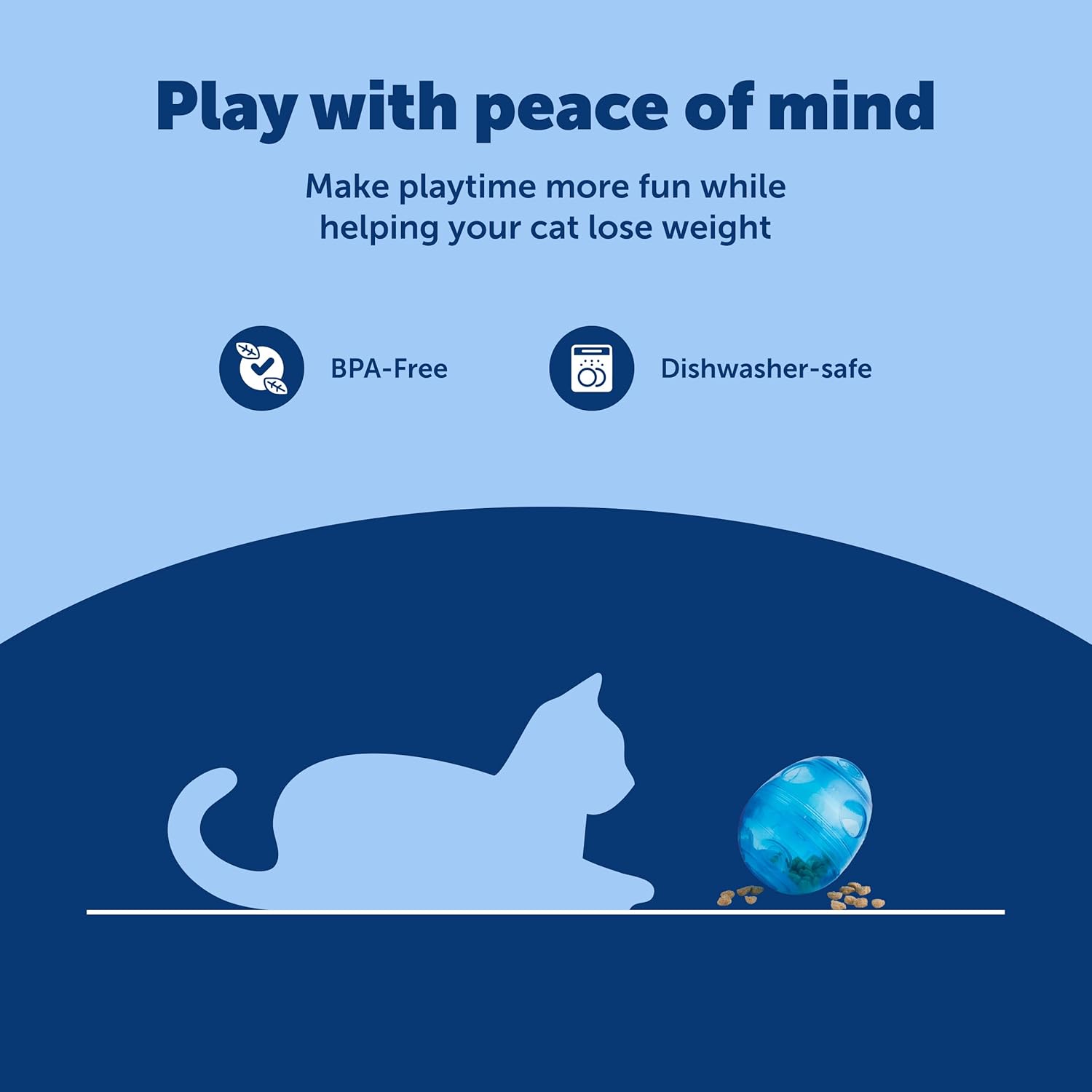 PetSaf FUNkitt Egg-Cersize Ca To Slow-Feede fo Cat t Slo Dow Reduc Aggressiv Eatin Durabl Multi-Functiona Enrichmen To fo Improve Digestio Exercise