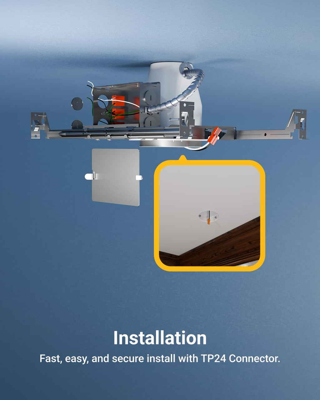 Sunco 10 Pack 4 Inch Can Lights Housing New Construction, Recessed Can Housing for Ceiling, Hard Wired, TP24 Connector, 120-277V, Air Tight Steel, IC Rated, Easy Install UL.