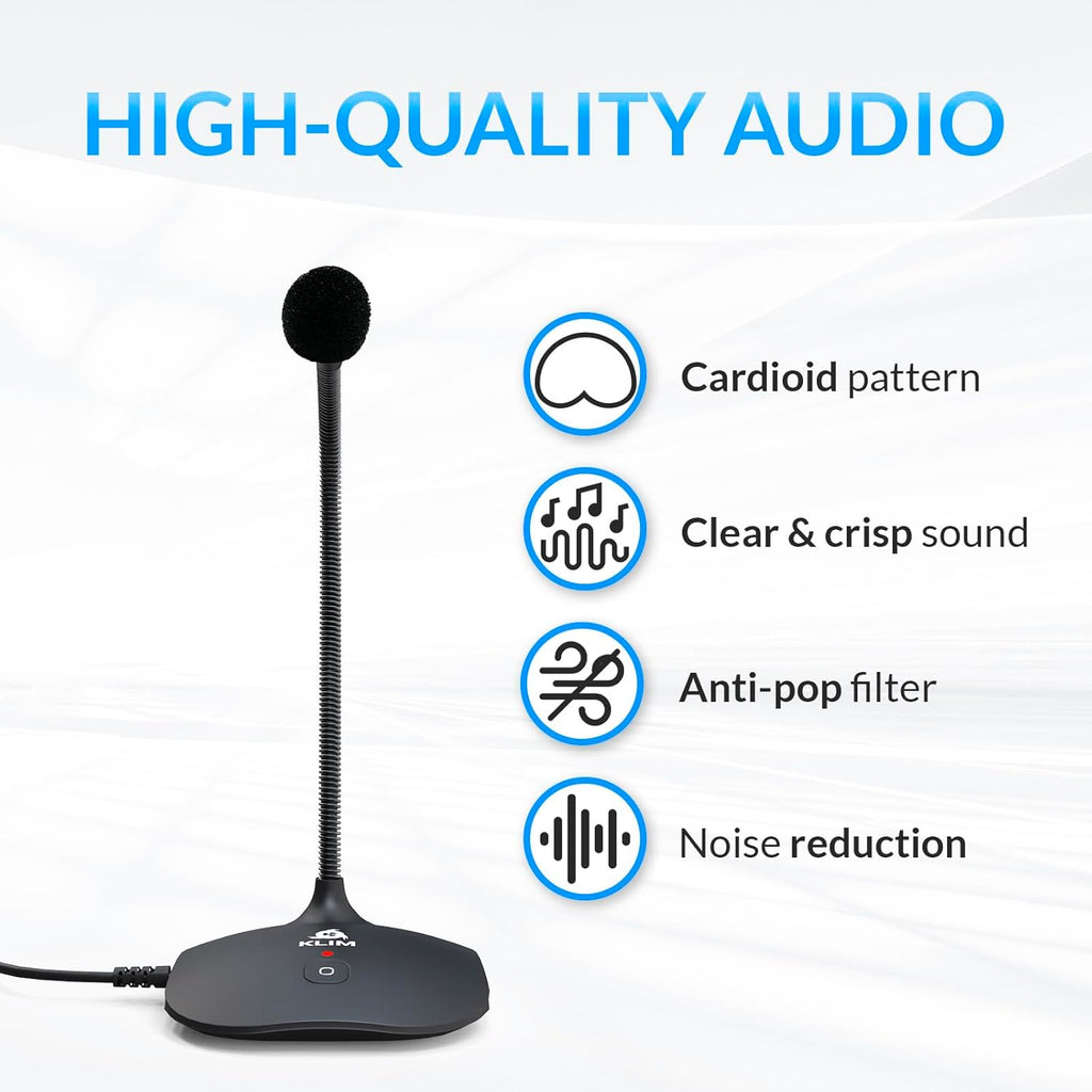 KLI Tal US Des Microphon fo Compute Ne Compatibl wit An P Lapto Ma Professiona Deskto Mi wit Stan Recordin Gamin Streamin YouTub Podcas Mics