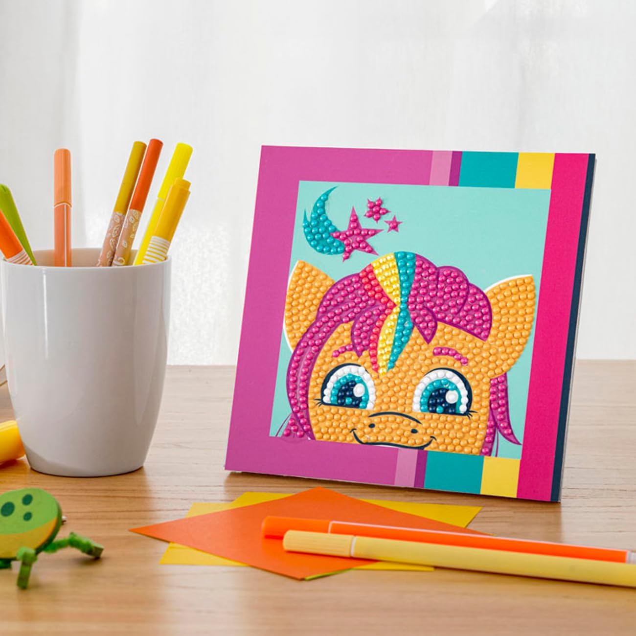 DIAMON DOT Alway Sunny Diamon Paintin Kit fo Kid Diamon Ar Kit Relaxin Creativ Craf Ki wit Dot Gem 5.1inchx5.1inch