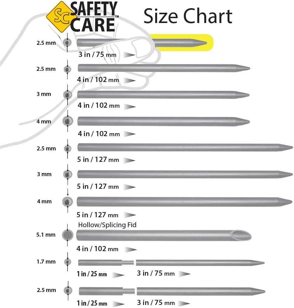 SafetyCar Stainles Stee 55 Paracor Leathe Stitchin FI Lacin Needl 3i (75mm Lon fo 1/8i (3mm Lace String  Needl Pack