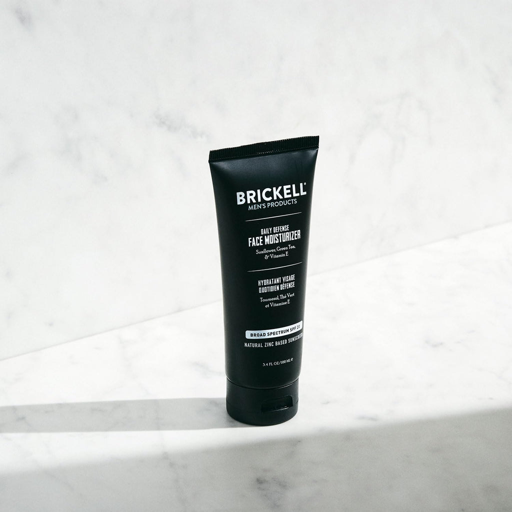 Brickel Men' Dail Defens SPF2 Fac Moisturize fo Men Natura Organic Zin Oxid Fac Moisturizin Minera Sunscreen Hydrate Protect Ski Agains Harmfu UVA/ rays 3.4oz Unscented