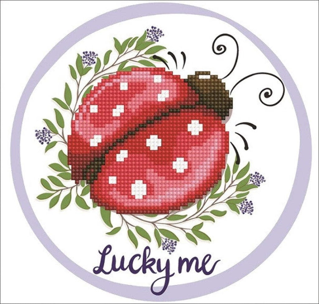DIAMON DOT Luck M Ladybu Diamon Paintin Kit fo Adult Diamon Ar Kit Relaxin Creativ Craf Ki wit Dot Gem 9.1inchx9.4inch