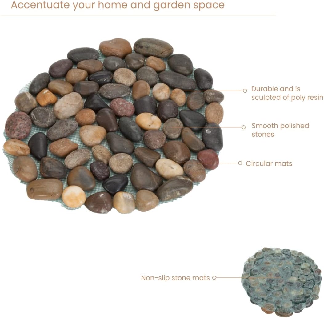Bit an Piece 1 Inc Riverston Roun Steppin Stone Se o Thre (3 Yar Decoration Decorativ Garde Stones