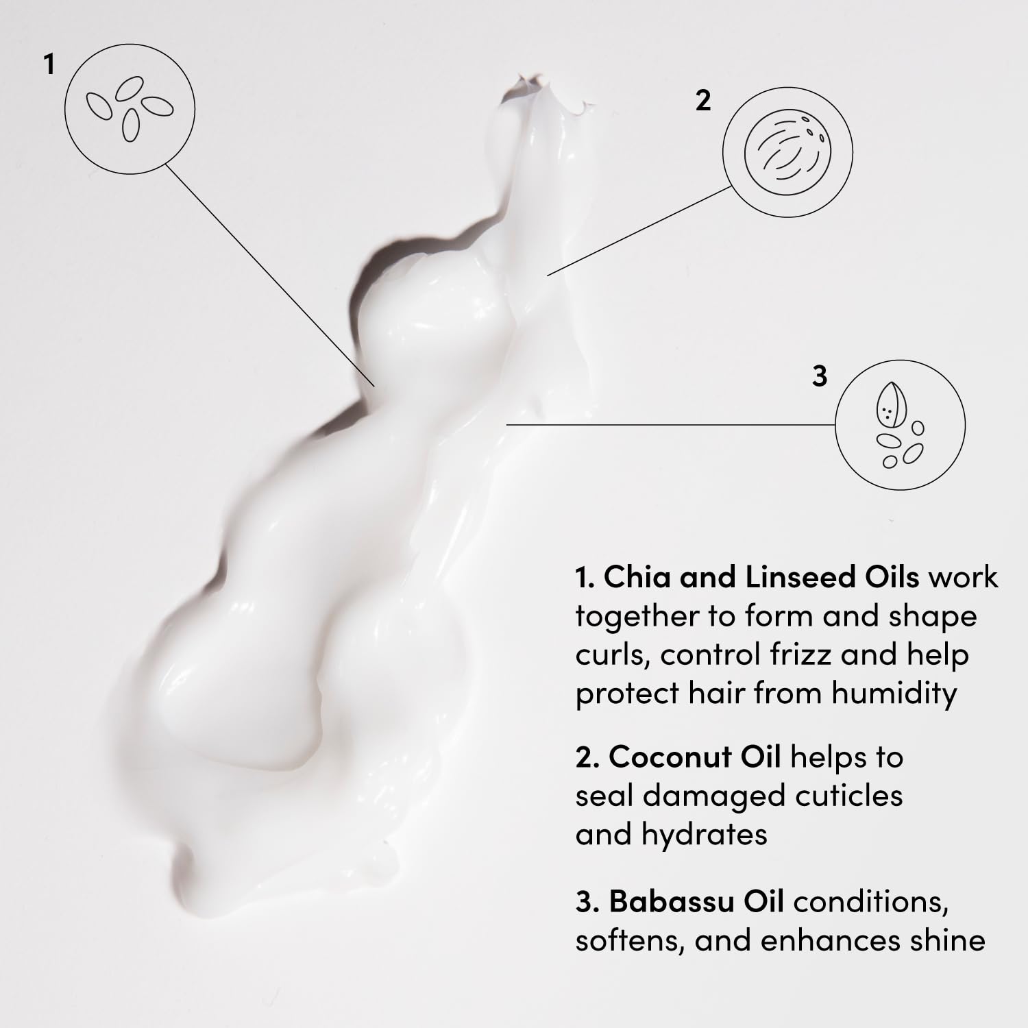 OUA Cur Crea Cur Definin Crea wit Chi Linsee Oi Enhance Definition Hydratio Shin Tame Friz Protect fro Humidit Silicone-Fre Curl Hai Product fo Wome ( oz)