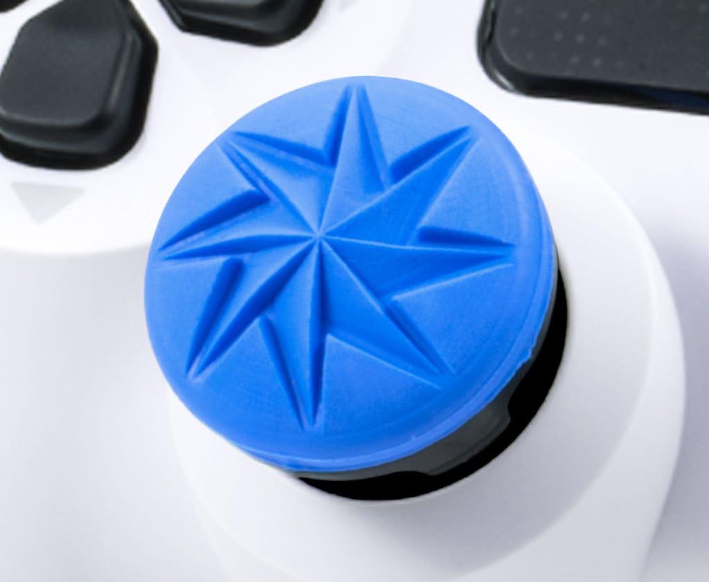 KontrolFree FP Free Edg fo PlayStatio (PS4 an PlayStatio (PS5 Performanc Thumbstick  High-Ris Convex Low-Ris Conve Blue