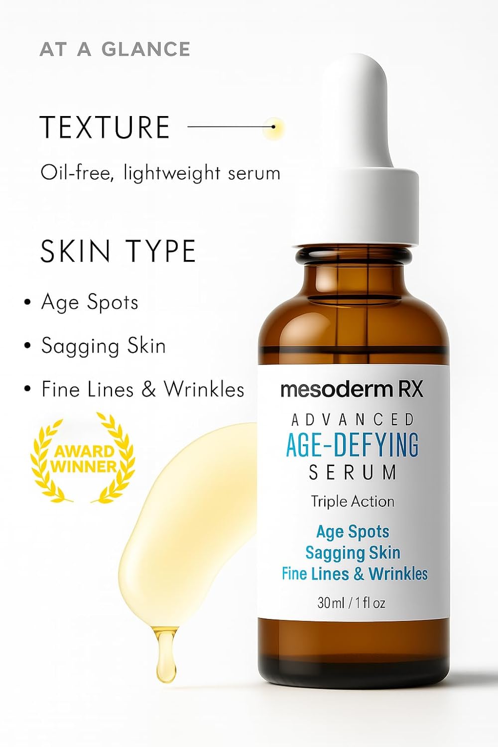 Advance Age-Defyin Serum Tripl Actio fo Ag Spots Saggin Skin Fin Line Wrinkles f oz