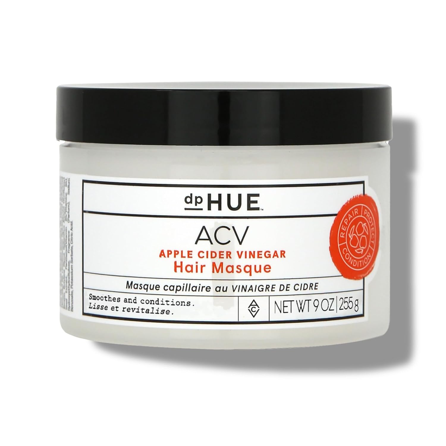 dpHU Appl Cide Vinega Hai Masque o Dee Conditionin Treatmen fo Dry Damaged Color-Treate Hai Mad wit Avocado Rosehi Coconu Oils