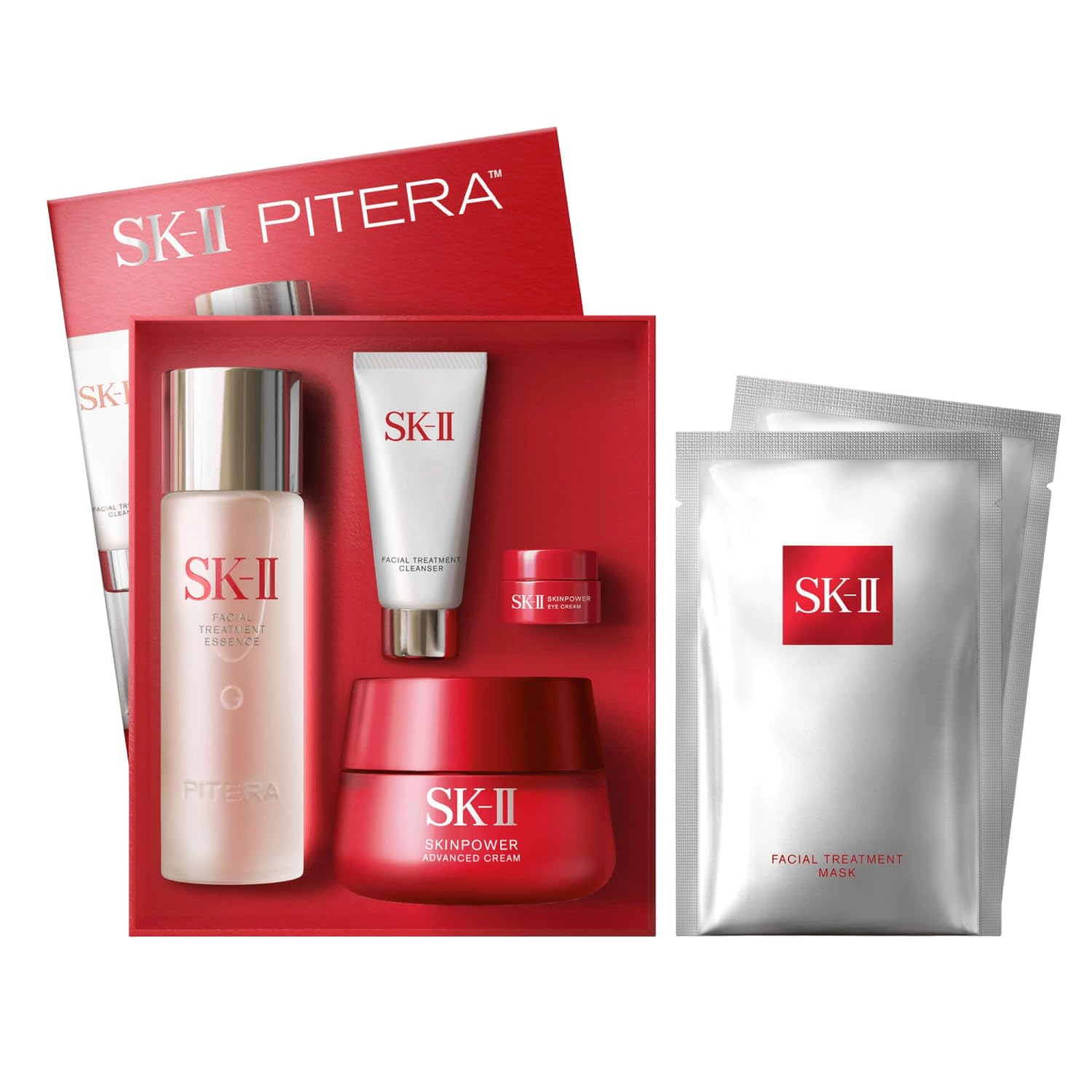 SK-I Ant Agin Skincar Gif Se Include Ful Siz Skincar Product Facia Cleanser Facia Essence SKINPOWE Fac Ey Crea Treatmen Mask ( Count)