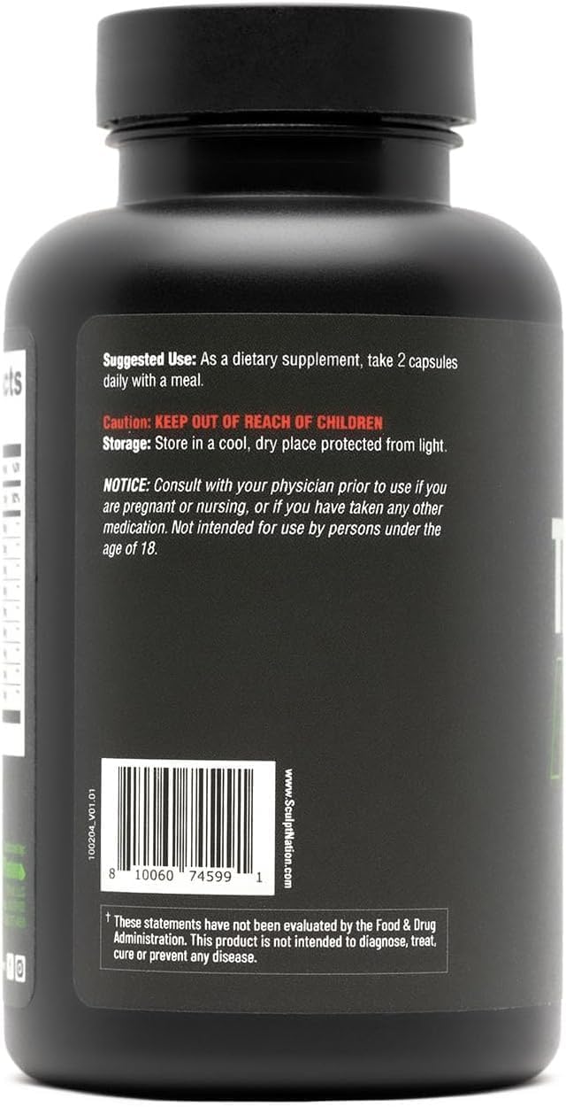 Sculp Natio b Shre Tes Boos Ma Testosteron Supplemen fo Me Tribulu Terrestri fo Me Natura Energy Stamina an Strengt Booste 6 Glute Fre Capsules