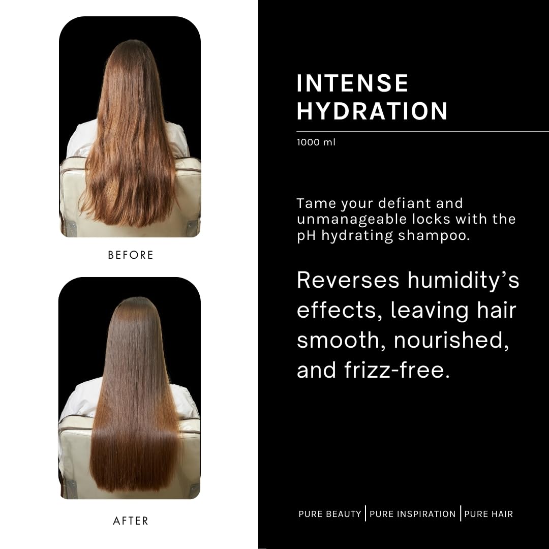 pH PURE HAIR Smooth Perfect Anti-Frizz Shampoo - Sulfate-Free Hydrating Hair Shampoo with Monoi Hair Oil Magnolia Extract - Safe for Color-Treated Hair - 33.8 oz