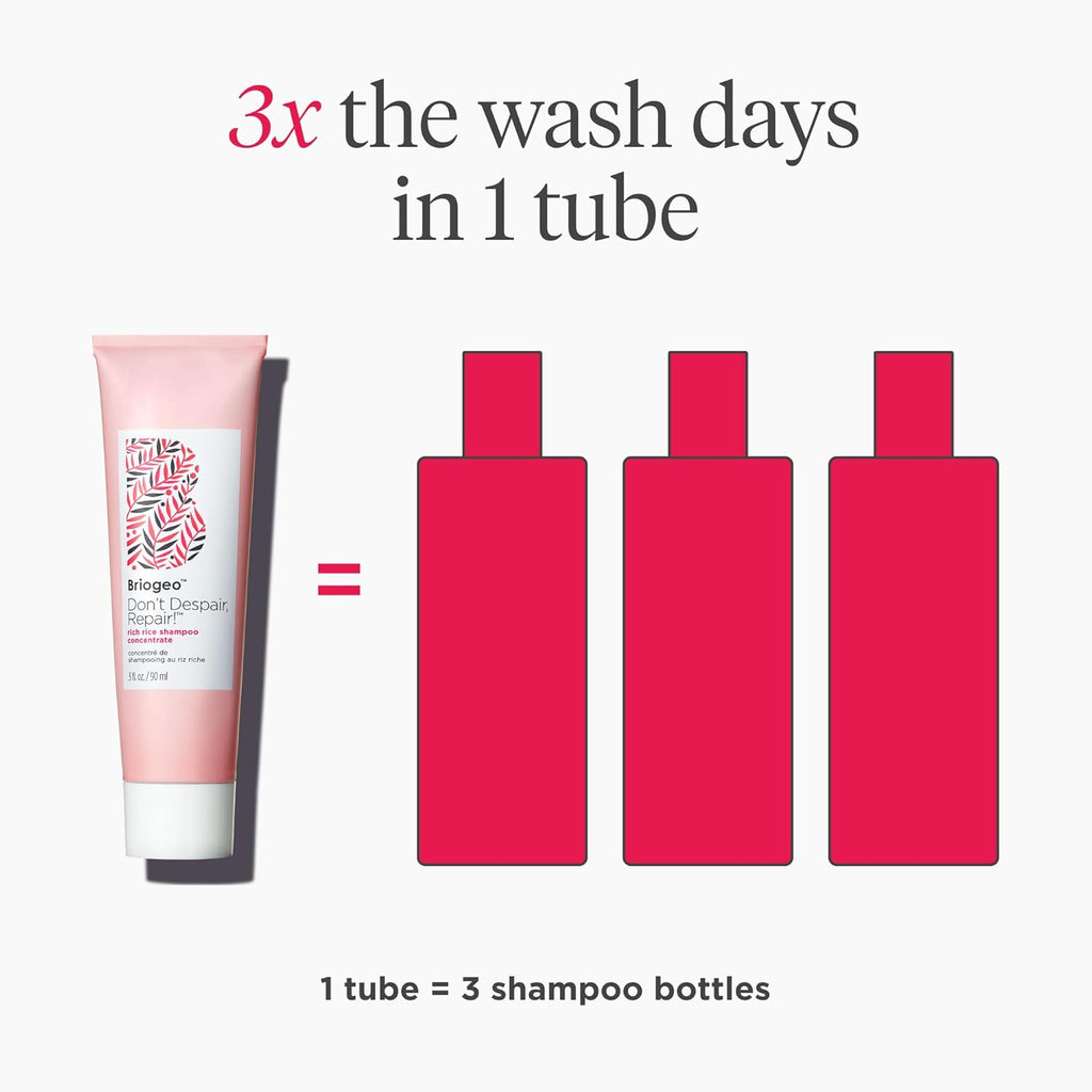 Brioge Don' Despair Repair Ric Ric Shampo Concentrate Protei Shampo fo Severel Damage Hair Water-Activate Concentrat Shampoo Vegan Cruelty-Free f oz