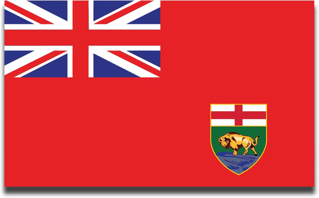 Magne M U Manitob Fla Magnet 4x Inches Flexibl Magneti Decal Heav Dut Magne Viny fo Car Truck SUV Fridge Locker Canadia Provinc Souvenir Mad i USA