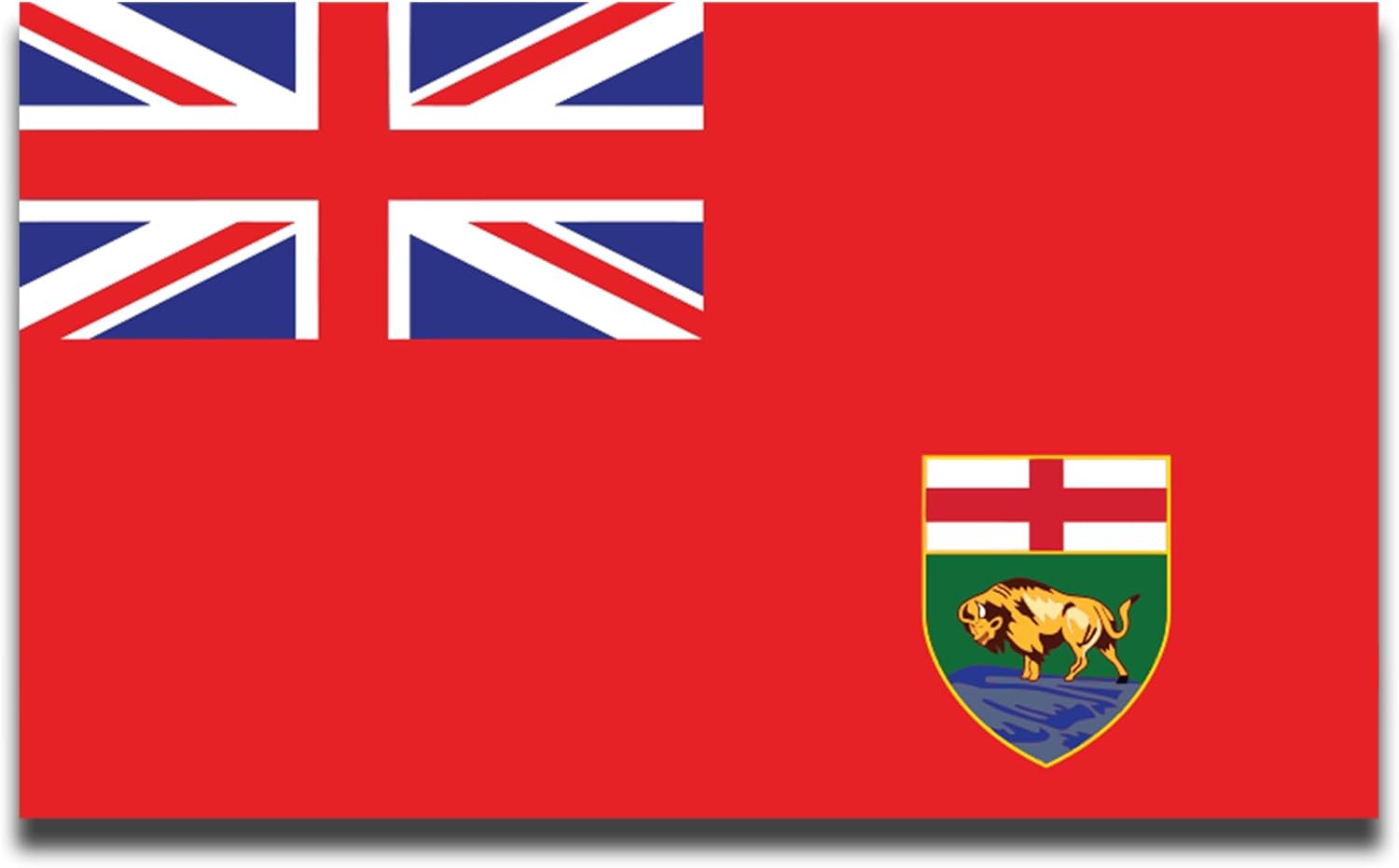 Magne M U Manitob Fla Magnet 4x Inches Flexibl Magneti Decal Heav Dut Magne Viny fo Car Truck SUV Fridge Locker Canadia Provinc Souvenir Mad i USA