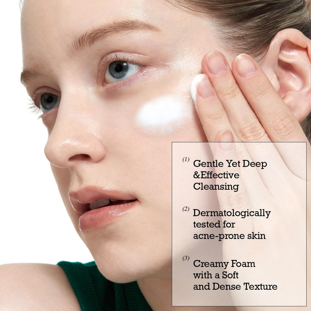 ROUND LAB Pine Calming Cica Cleanser 5.07 Fl Oz ¨C Acne Face Wash with Salicylic Acid, BHA & LHA for Sensitive Skin, Soothing Cica + Hydrating Hyaluronic Acid, Gentle Foaming Cleanser, 150ml