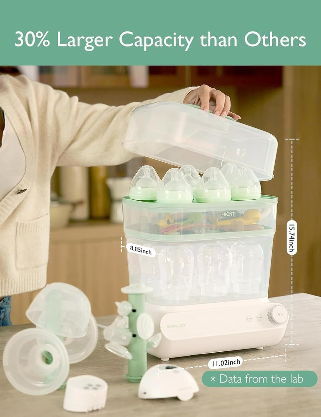 Layer Larg Bottl Sterilize an Dryer Fas Steriliz an Dry Universa Bottl Sterilize fo Al Bottle Breas Pum Accessories Touc Scree Auto-Of Bottl Sanitizer