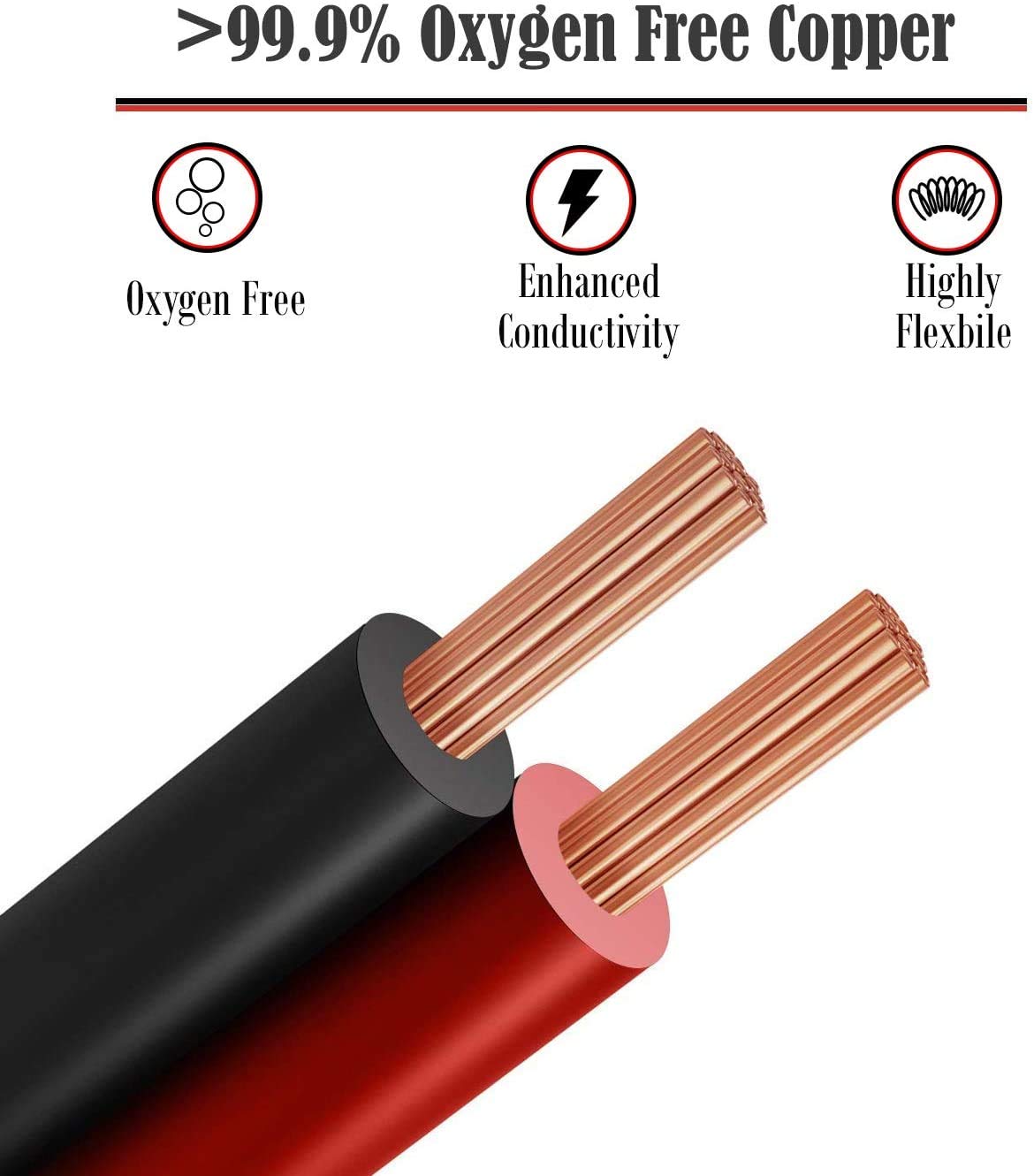 GS Power 300ft 18 Gauge Wire Oxygen Free Pure Copper Primary Wire, 50ft Roll, 6 Colors, OFC 12v 18AWG for Automotive Audio Video Electric Trailer Stereo RC Car Home Theater LED Lamp Wiring Electrical