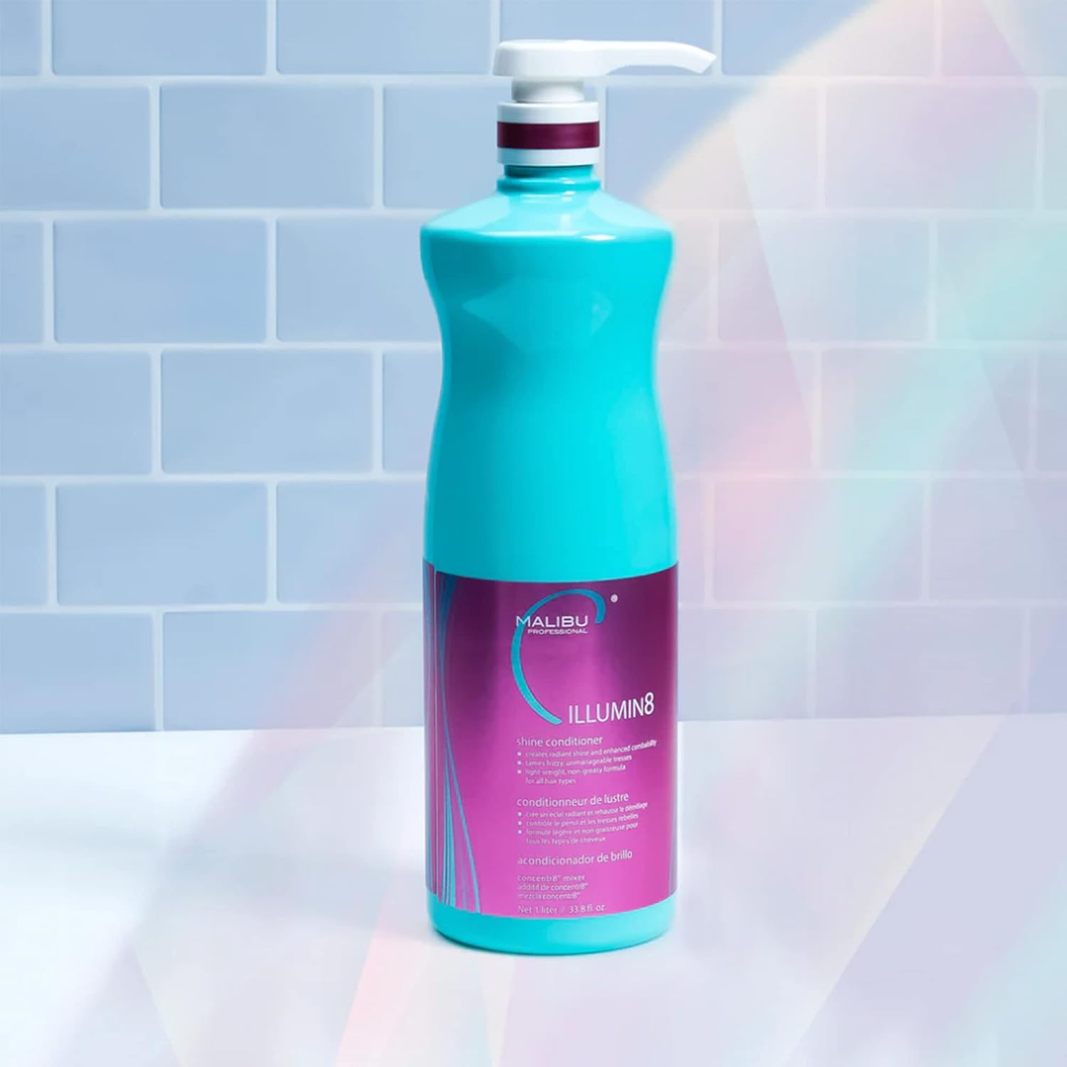 Malibu C ILLUMIN8 Shine Conditioner - Concentrate for Hair Shine Manageability - Lightweight, Non-Greasy Hair Conditioner for All Hair Types