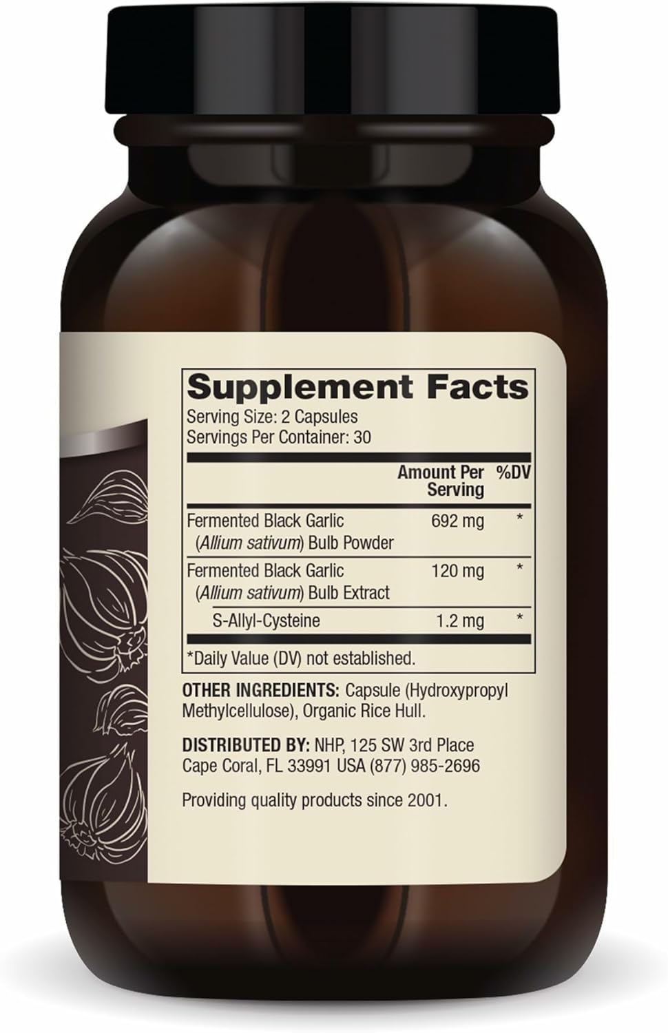 Dr Mercol Fermente Blac Garli Antioxidan Supplemen fo Immune Cellula Hear Healt Suppor Include S-Allyl-Cystein Non-GMO Gluten-Fre Soy-Fre 6 Capsule (3 Servings)