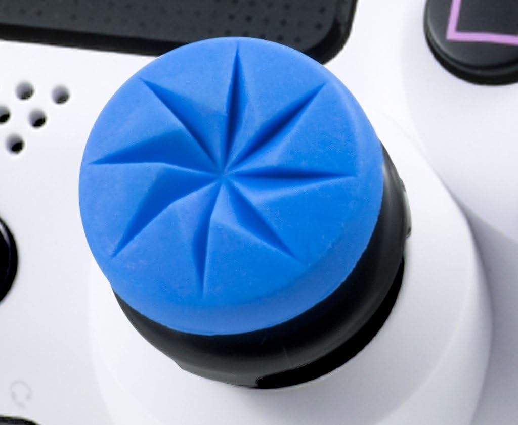 KontrolFree FP Free Edg fo PlayStatio (PS4 an PlayStatio (PS5 Performanc Thumbstick  High-Ris Convex Low-Ris Conve Blue