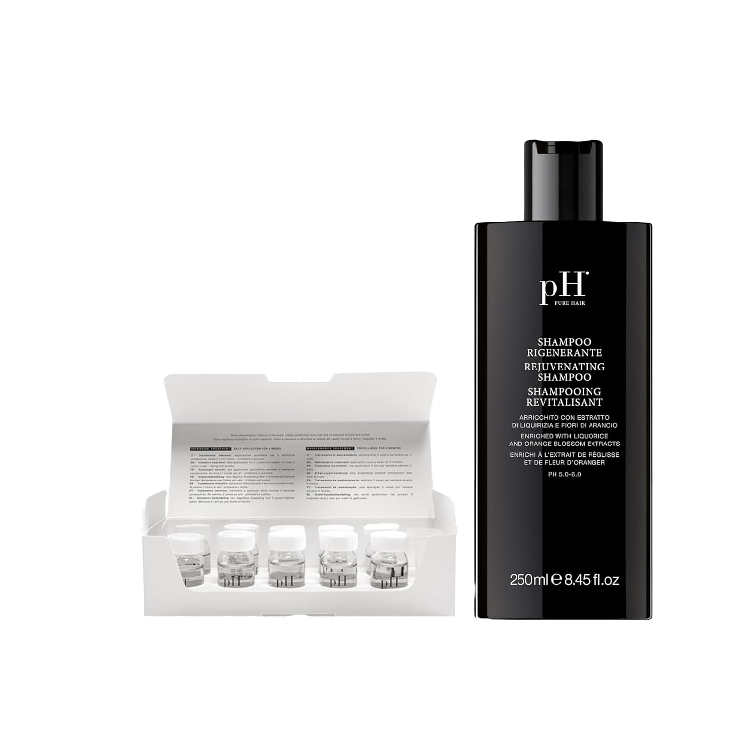 p PUR HAI Rejuvenatin Scal Treatmen Shampo Hai Los Preventio Seasona Regeneratio Wit Ganoderm Lucidum Caffein Vitami B Sensitiv Scal Car 1. Oz+8.4 Oz