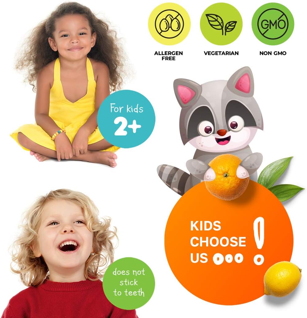 DR. MORITZ Vitamin C Gummies for Kids & Adults 240 mg - Immune Support Low-Sugar Chewable Vitamins for Toddlers - Vegetarian Gelatin-Free Children's Dietary Supplement (Citrus Flavor) (120 Count)