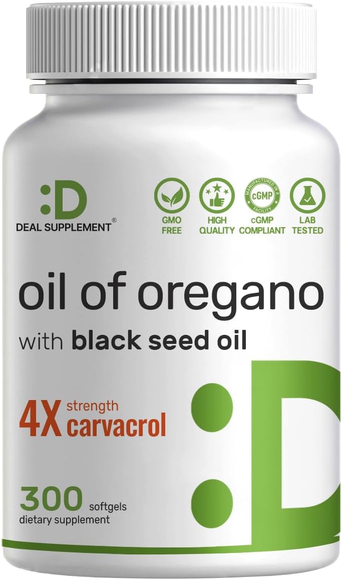 DEA SUPPLEMEN Oi o Oregan Softgel wit Blac See Oi 30 Coun 30: Extract Activ Carvacro Thymoquinon Antioxidan Immun Healt Suppor Plan Based Non-GMO