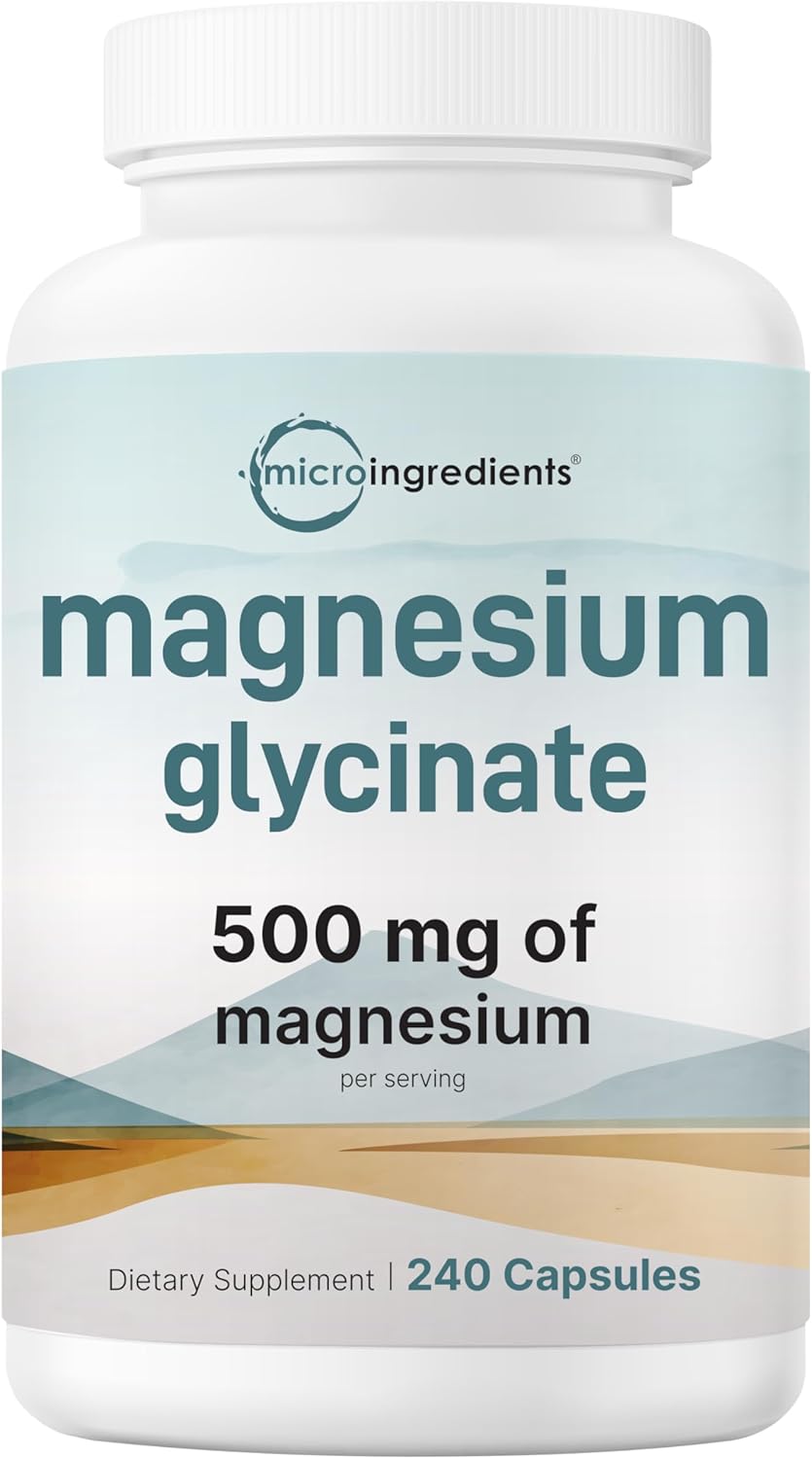 Magnesiu Glycinat 500mg 24 Capsule 100 Chelate fo Ma Absorptio Suppor fo Sleep Muscle Hear Nerv Healt Non-GMO